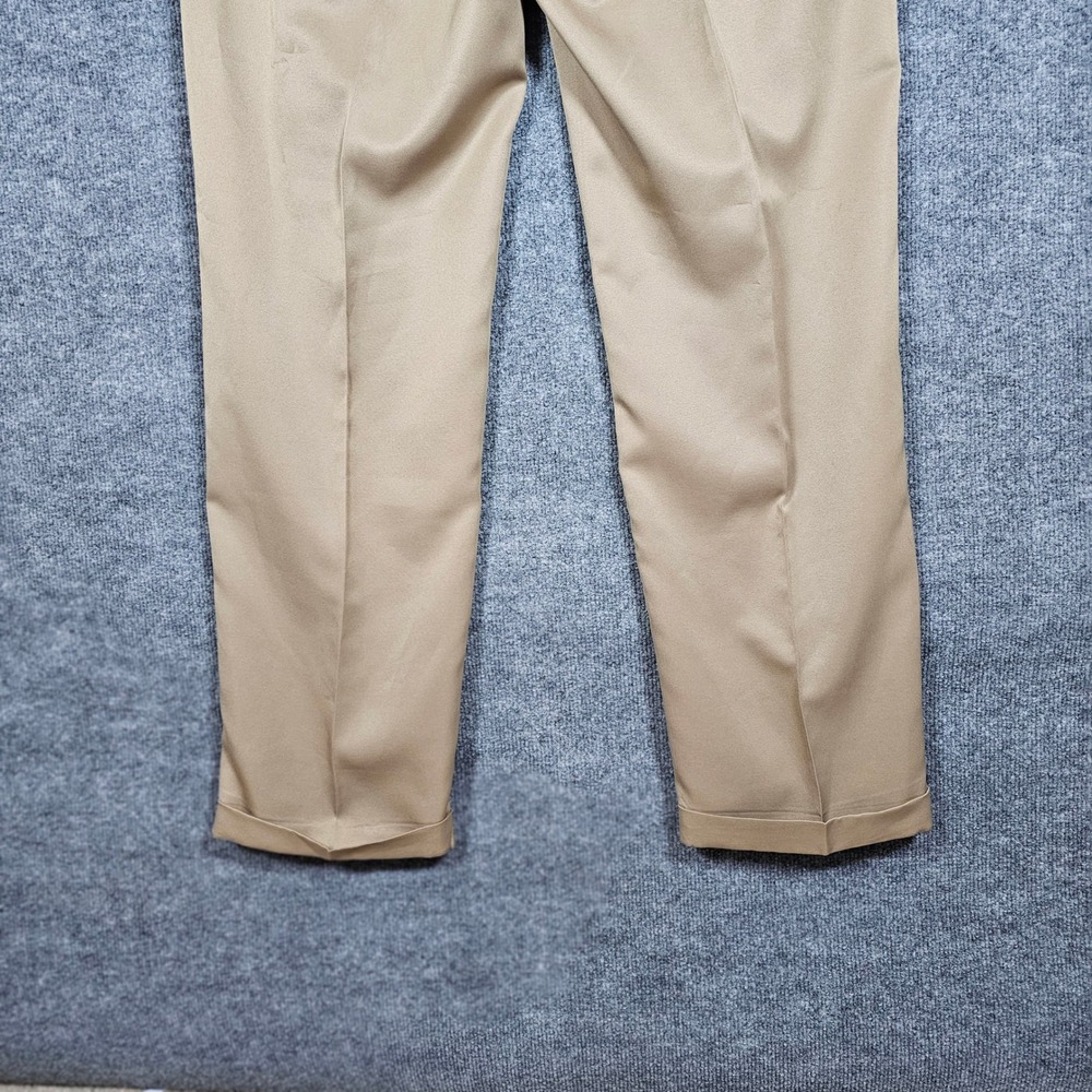 Jos A Bank Leadbetter Golf Pants Mens 36x32 Tan Pleated Cuffed Khaki Trousers - Picture 11 of 13